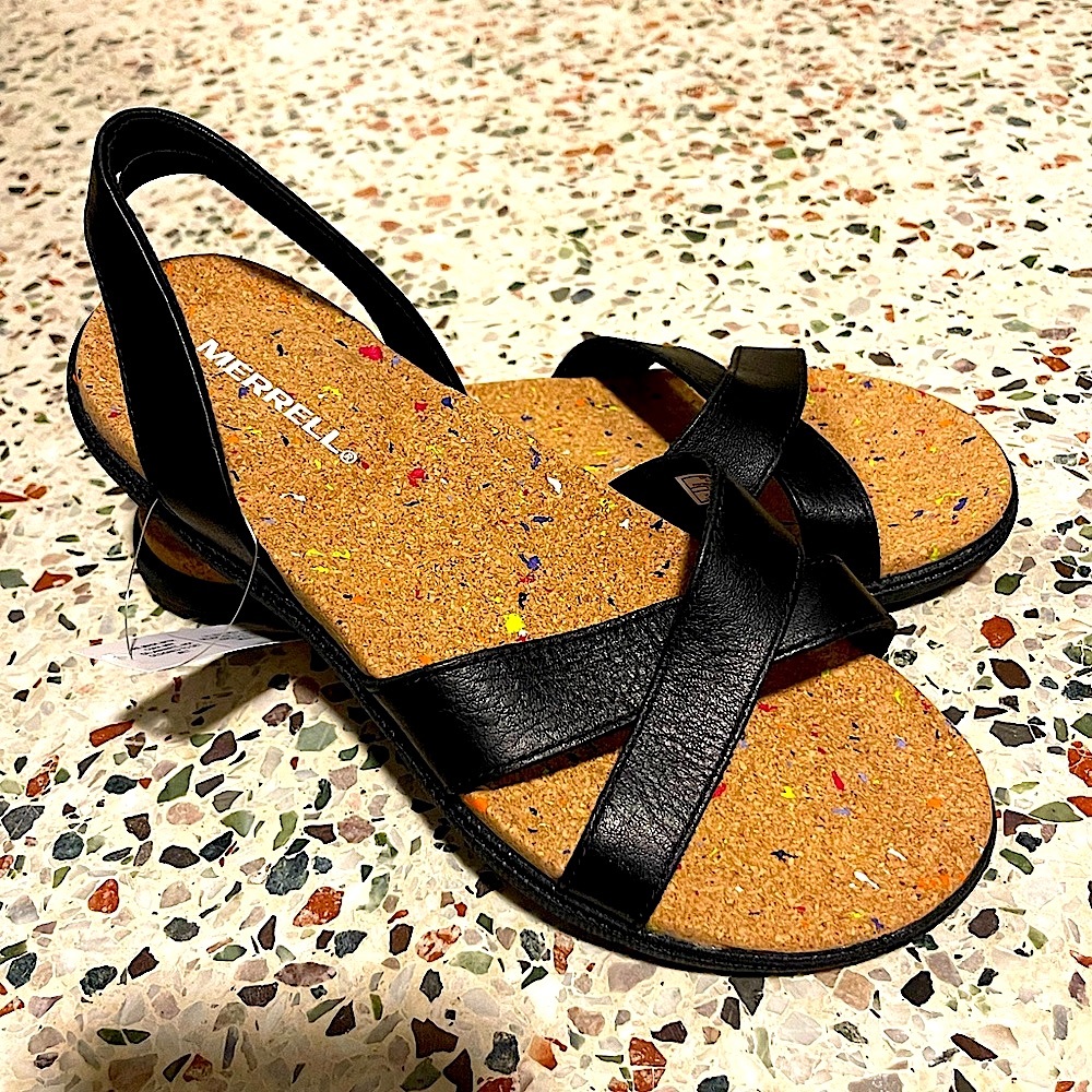 Merrell Black Leather Napa Valley Sling Sandals NWT